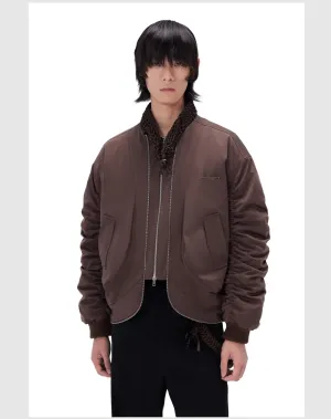Pleated cotton casual jacket