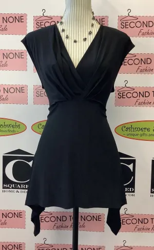 Pleated V-Neck Top (M)