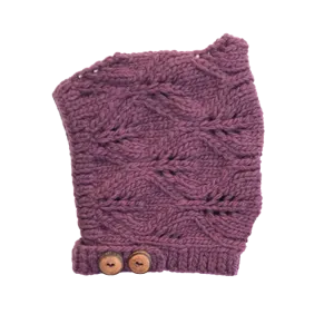 Plum Merino Wool Bonnet