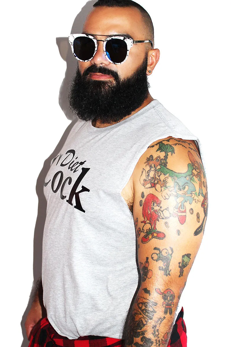PLUS: Diet Cock Sleeveless Tee-Grey