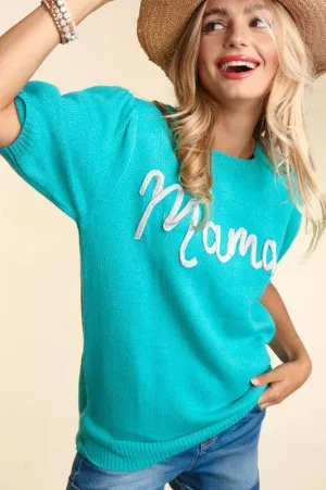 Plus Size Embroidered Mama Sweater