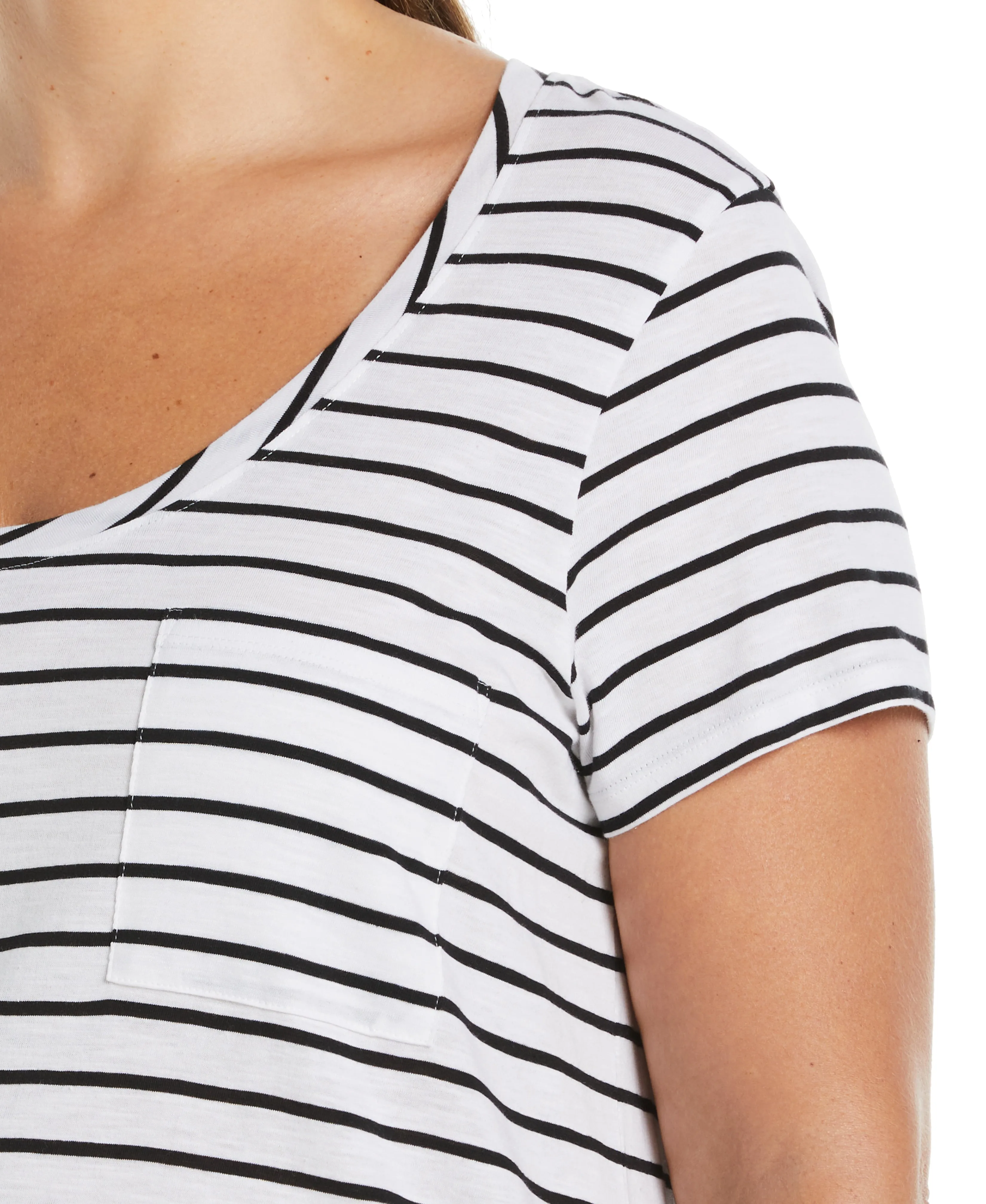 Plus Size Stripe Slub Tee