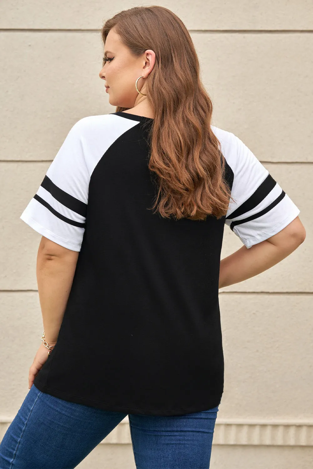 Plus Size Tee Happy Easter Bunny Graphic Short Sleeve Shirts Tops