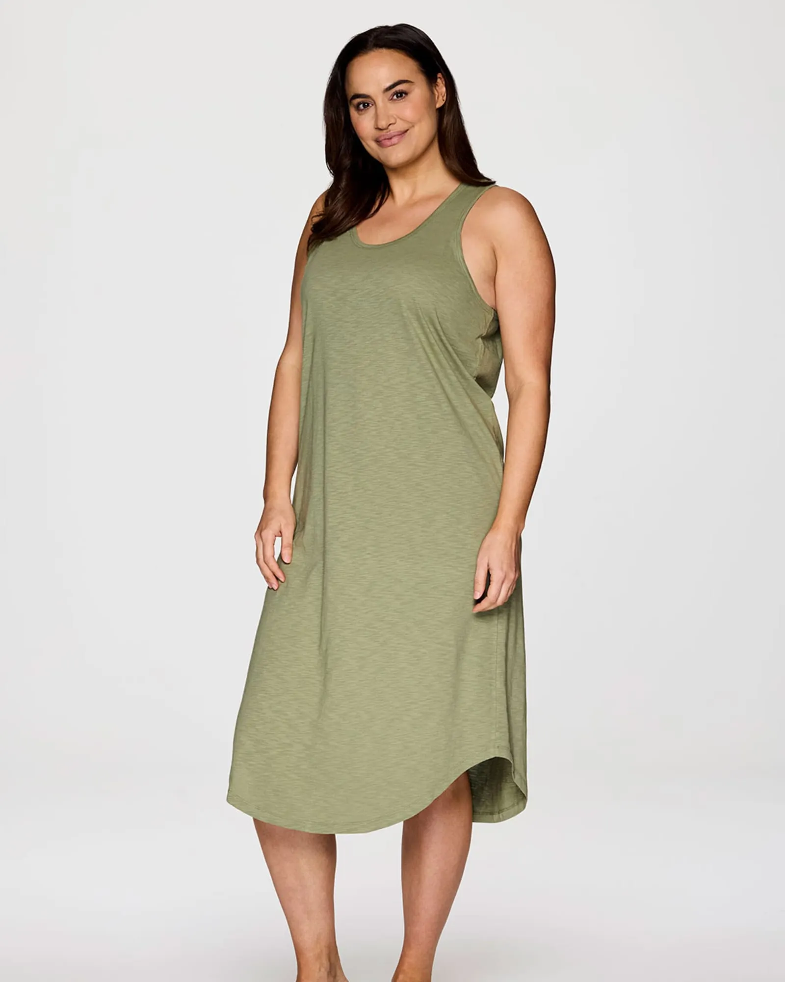 Plus Weekender Midi Tank Dress | Olive