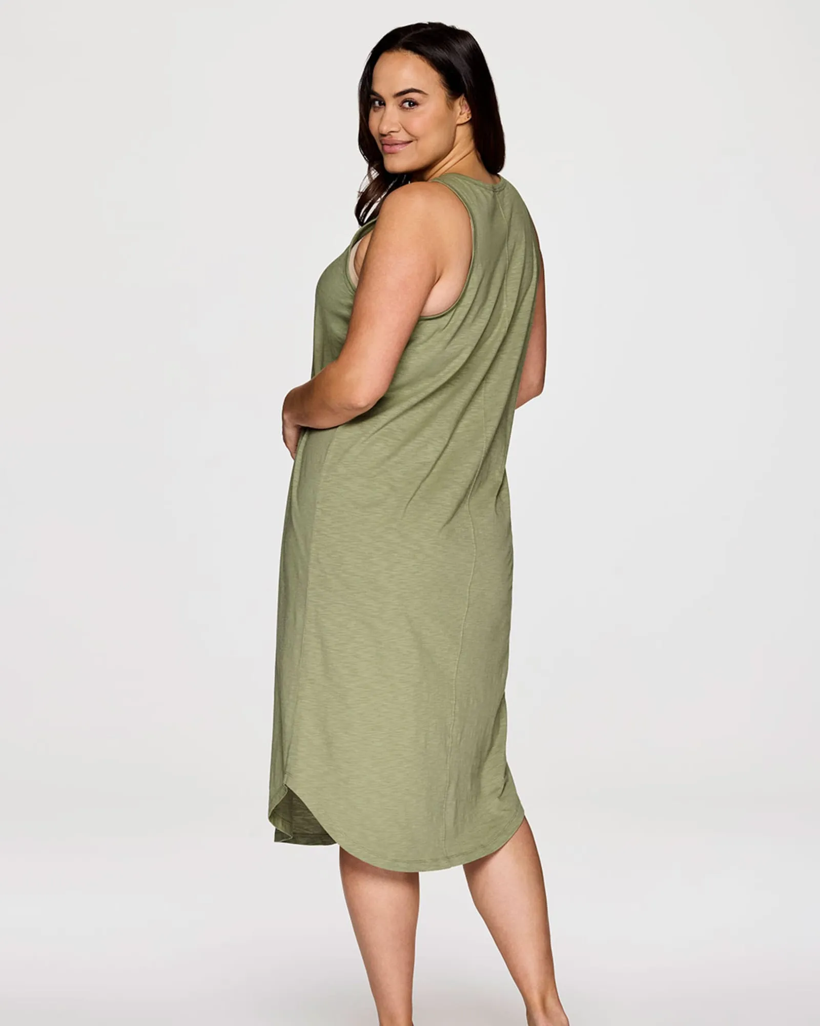 Plus Weekender Midi Tank Dress | Olive