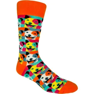 Pop Art Pit Bull Men's Crew Sock