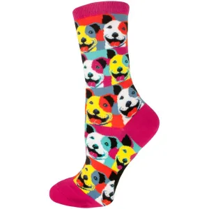 Pop Art Pit Bull Women's Crew Socks