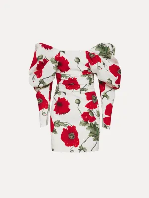 Poppy Cotton Cloqué Off Shoulder Dress