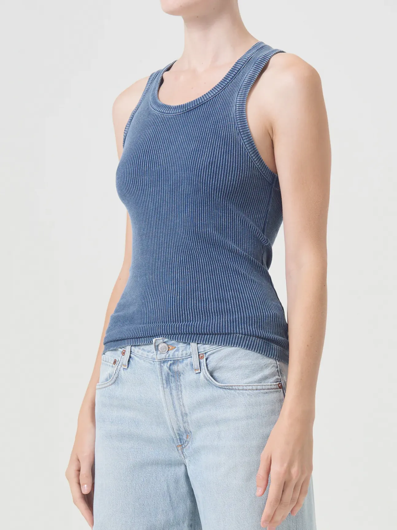 Poppy Tank in Indigo