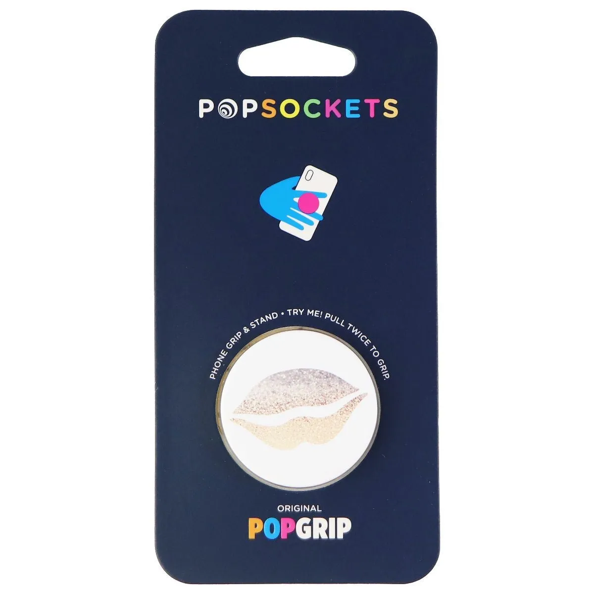 PopSockets: Collapsible Grip & Stand for Phones and Tablets - Gold Lips