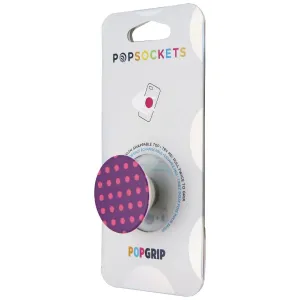 PopSockets: PopGrip Expanding Stand & Grip w/ Swappable Top - Polka Time Purple