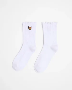 popular  Crew Embroidered Butterfly Socks - AC-Lab