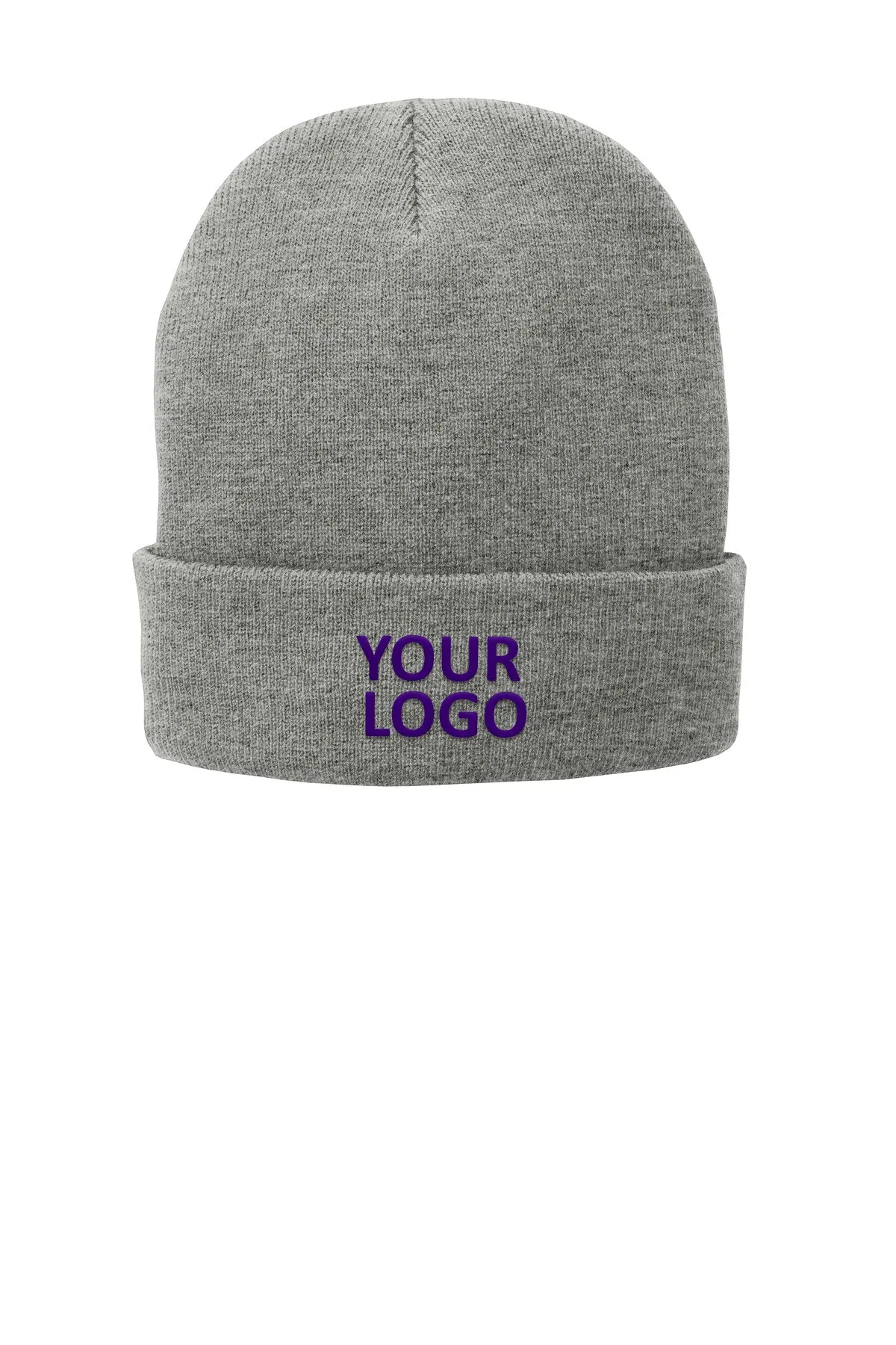 Port & Company Fleece Lined Branded Knit Caps, Oxford
