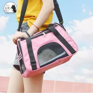 Portable Mesh Dog Carrier Bag: Stylish Solution for Traveling with Pets