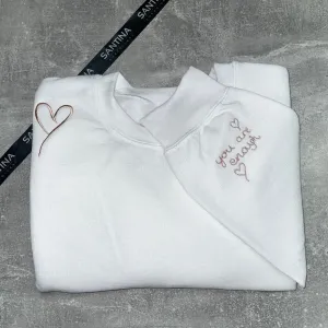 Positive Mindset Embroidered Sweatshirt or Hoodie - Embrace Mental Well-being