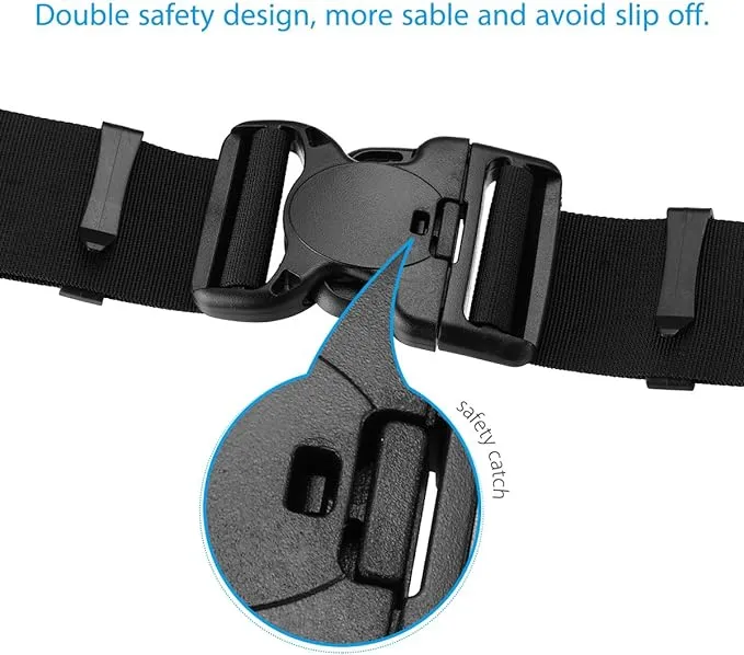 Powerextra Utility Outdoor Photography Adjustable Waist Strap Belt with D-rings for Hanging Tripod Camera Case Lens Case Flash Case SD Card Pouch and Other Photography Accessories