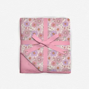 Powerful in Pink (Flower) Toddler Triple Layer Blanket