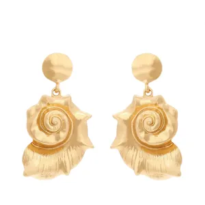 Pre Order:  Alloy Conch Pendant Earrings