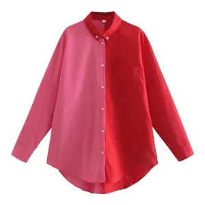 Pre Order:  Casual Asymmetrical Loose Blouse
