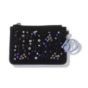 Pre-Owned Dior Cannage Charm Sequin and Leather Coin Case or Key Charm - DIO1082