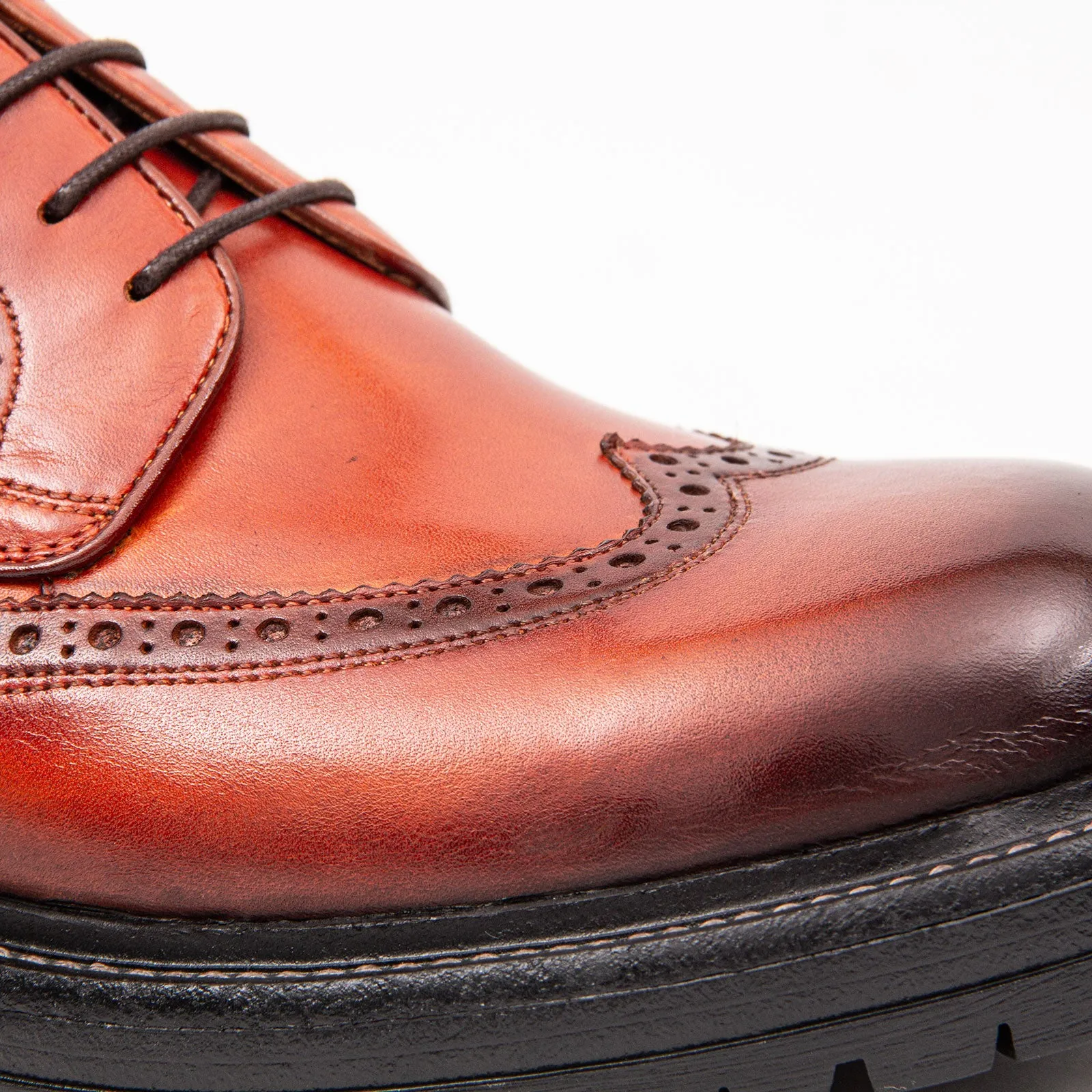 Premium Men's Classic Derby Brogue Shoes Brwon