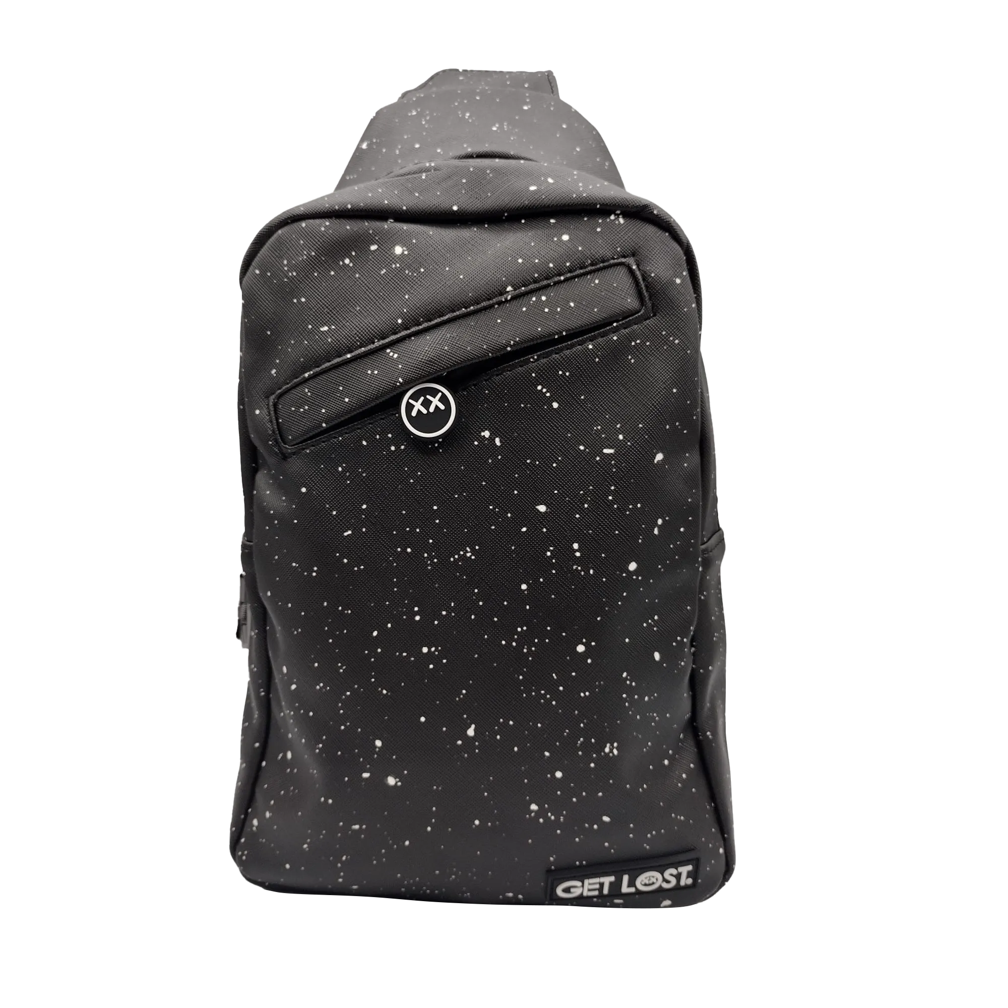 PREMIUM SAFFIANO LEATHER SHOULDER BAG l BLACK GALAXY