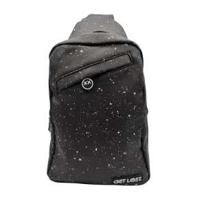 PREMIUM SAFFIANO LEATHER SHOULDER BAG l BLACK GALAXY