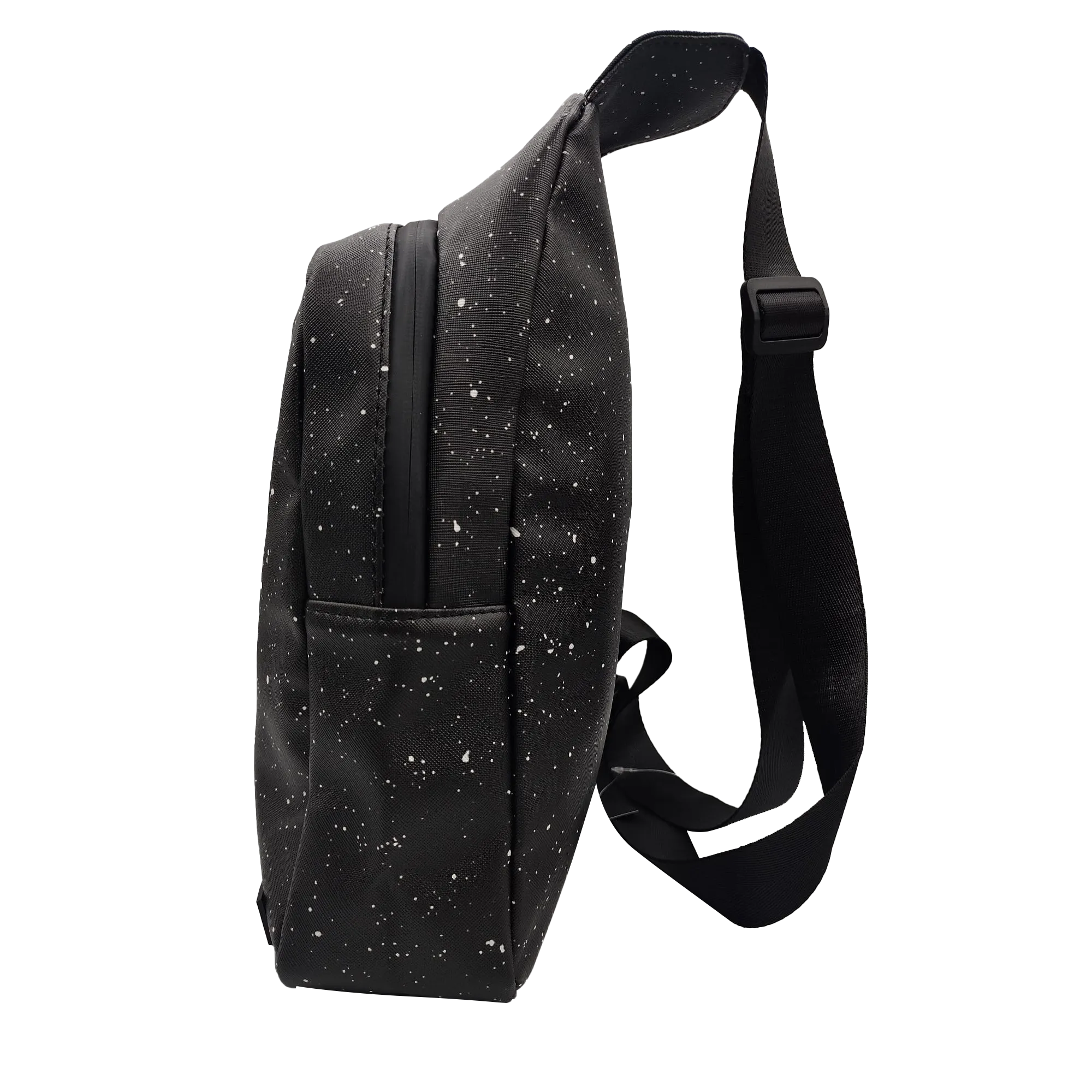 PREMIUM SAFFIANO LEATHER SHOULDER BAG l BLACK GALAXY