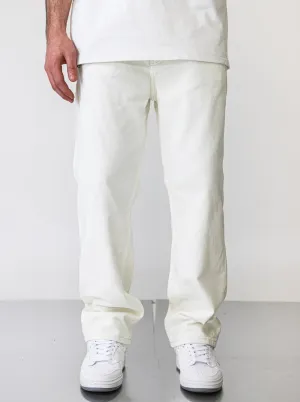 Premium Wide Fit Basic Off-White Denim