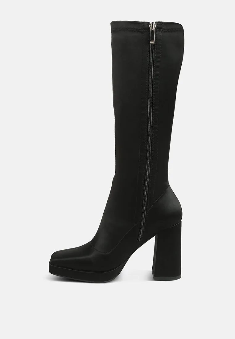 Presto Stretchable Satin Long Boot