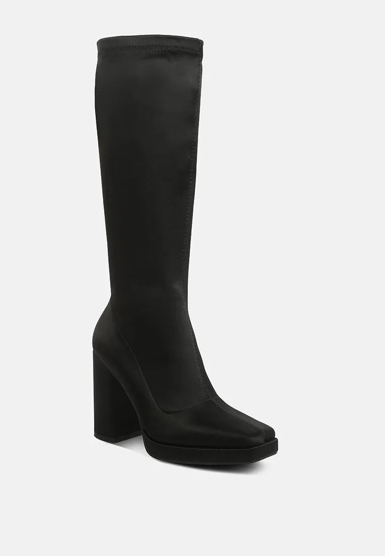 Presto Stretchable Satin Long Boot
