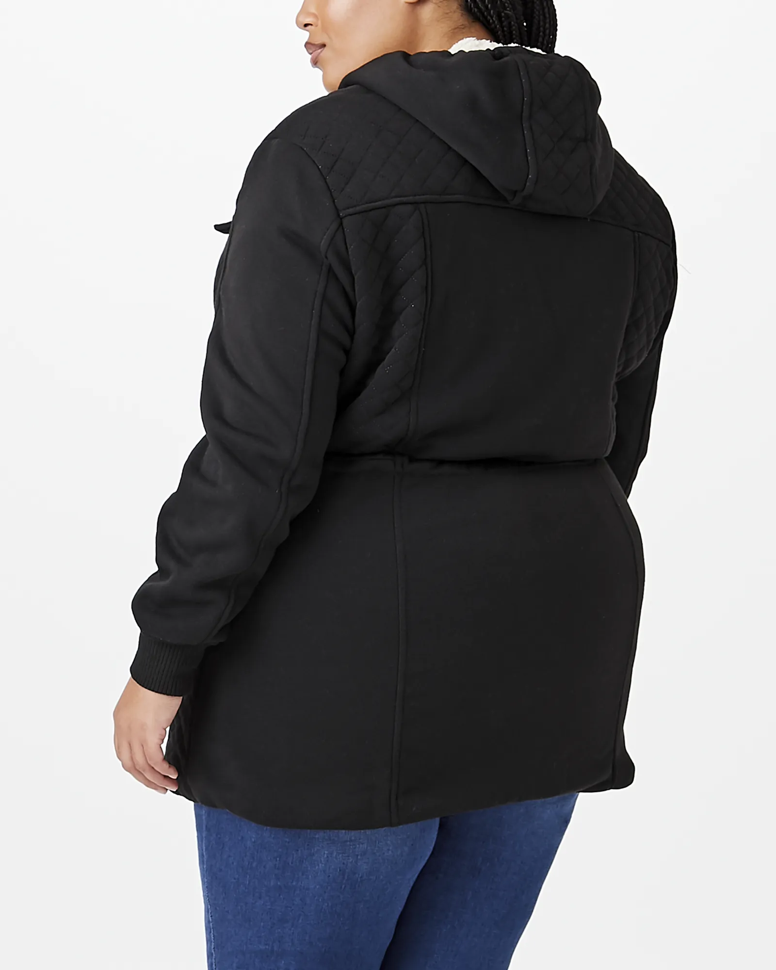 Primrose Quilted Hooded Jacket | Black
