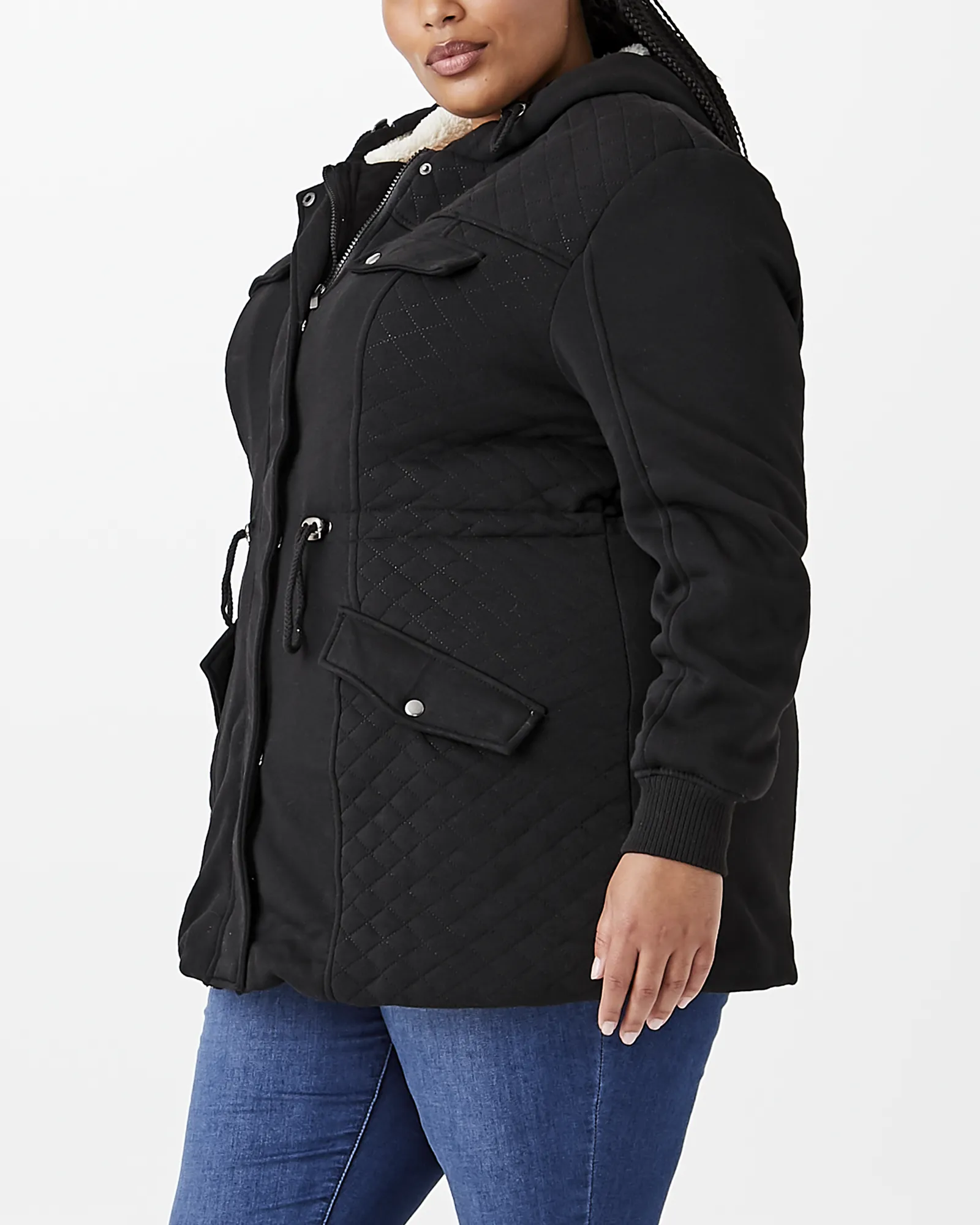 Primrose Quilted Hooded Jacket | Black