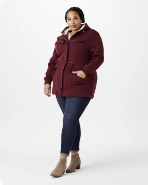 Primrose Quilted Hooded Jacket | Burgundy