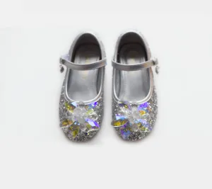 Princess silver glitter shoe