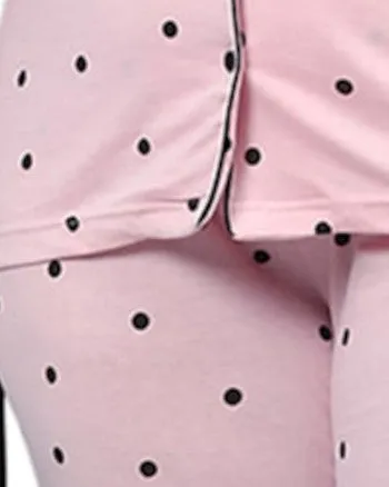Printed Stylish Night Suit- Pink | Pink