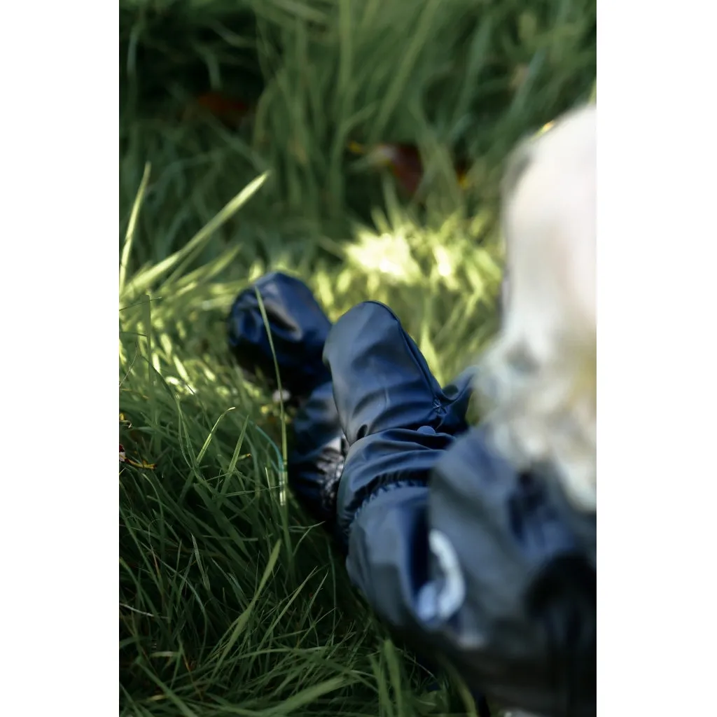 PU Rain Footies (Fleece lining) - Blue Nights