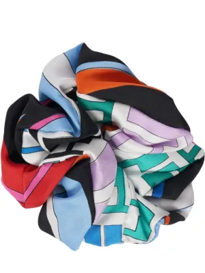 Pucci   Medium printed silk twill scrunchie 