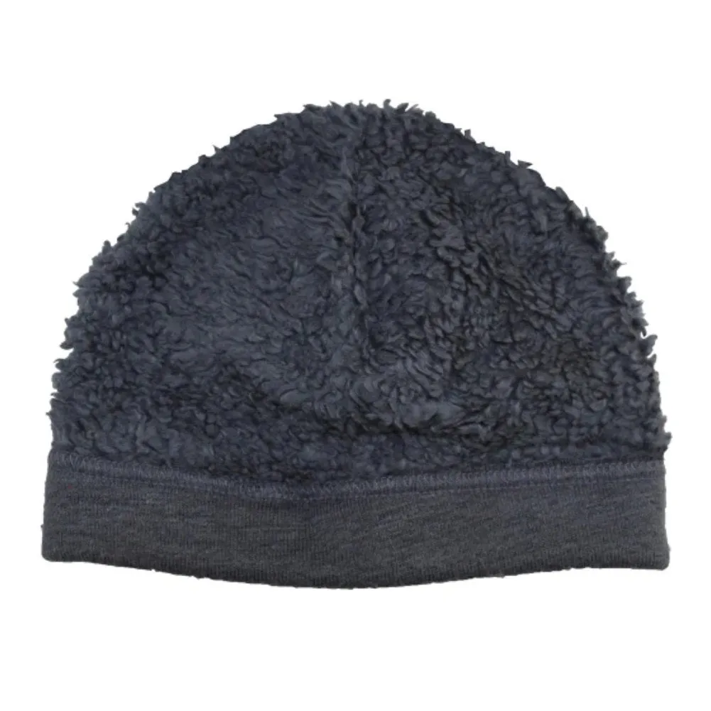 Puffin Gear Organic Cotton Sherpa Beanie - Charcoal (6M, 3-6 Months)
