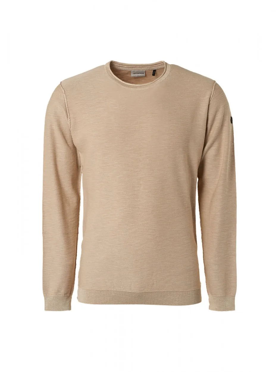 Pullover Crewneck Garment Dyed   Stone Washed | Sand