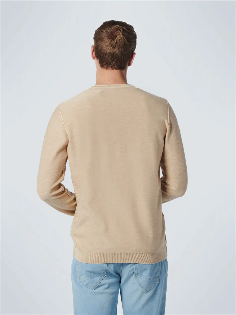 Pullover Crewneck Garment Dyed   Stone Washed | Sand