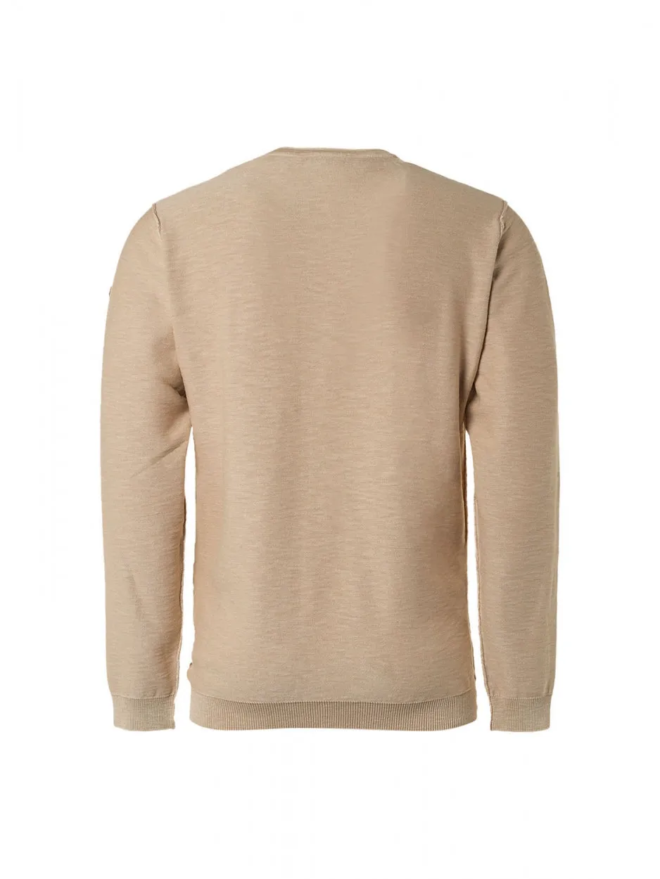 Pullover Crewneck Garment Dyed   Stone Washed | Sand