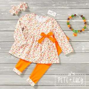 Pumpkin Spice long sleeve pant set