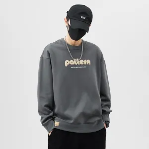 Pure Cotton Trendy Simplicity Print Sweatshirt