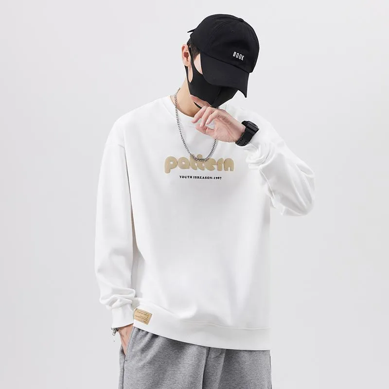 Pure Cotton Trendy Simplicity Print Sweatshirt