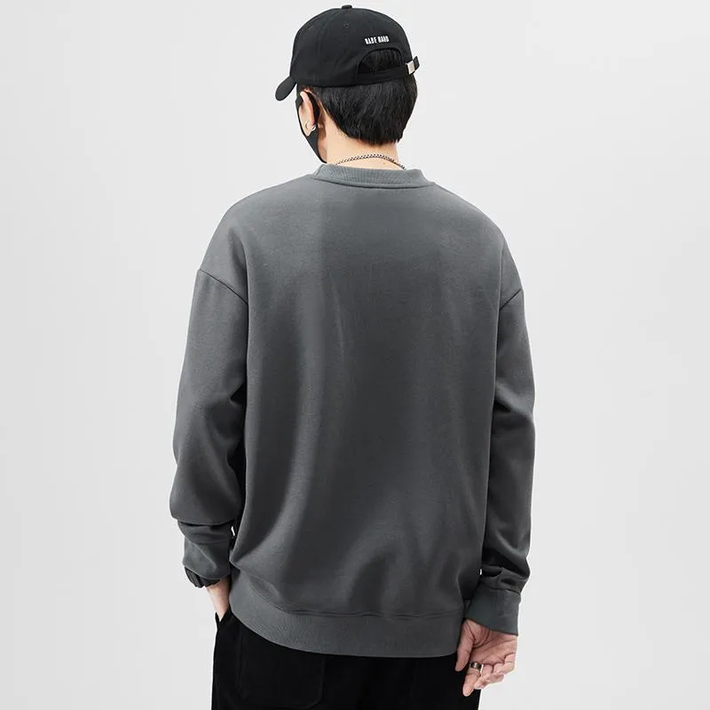 Pure Cotton Trendy Simplicity Print Sweatshirt