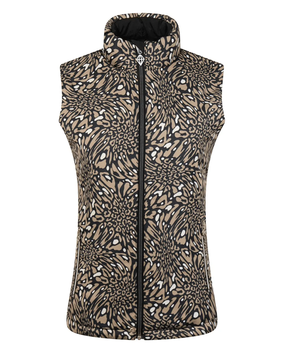 PURE GOLF Eve Reversible Vest 406 Wild Truffle