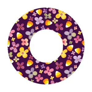 Purple Floral Patch  Tape Designed for the FreeStyle Libre 2