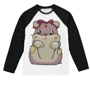 Purple Hamster Sublimation Baseball Long Sleeve T-Shirt