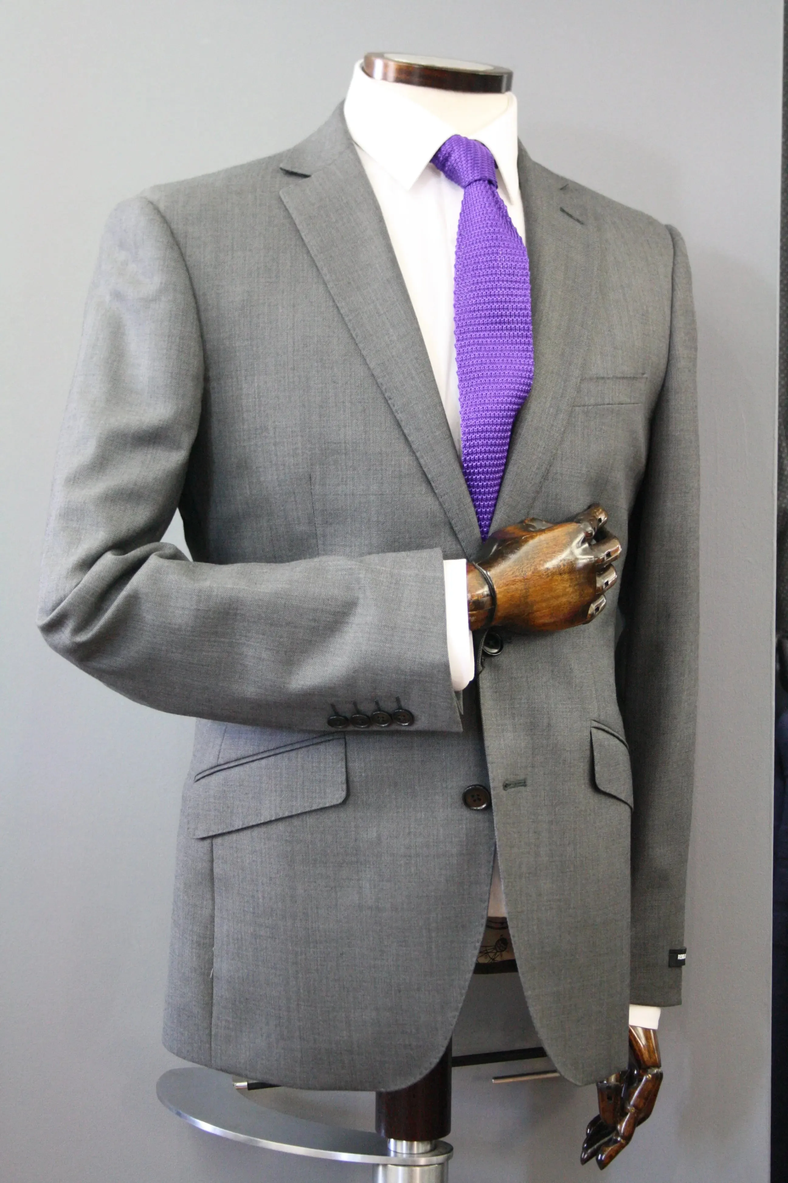 Purple Knitted Silk Tie